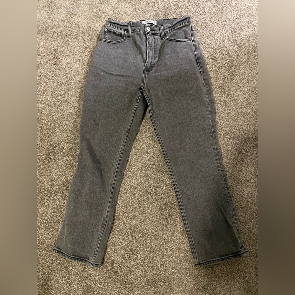 Abercrombie & Fitch Curve Love High Rise Ankle Straight